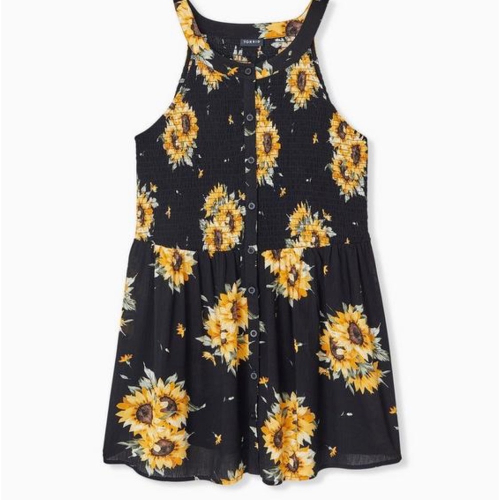 Babydoll Rayon Crepe Smocked Tank